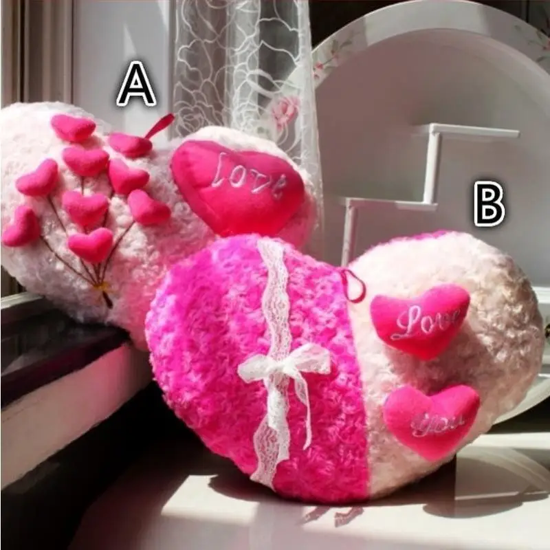 2026 Rose Red Heart-shaped Pillow Love Cushion Love Heart Pillow Christmas Gift Friends Gifts