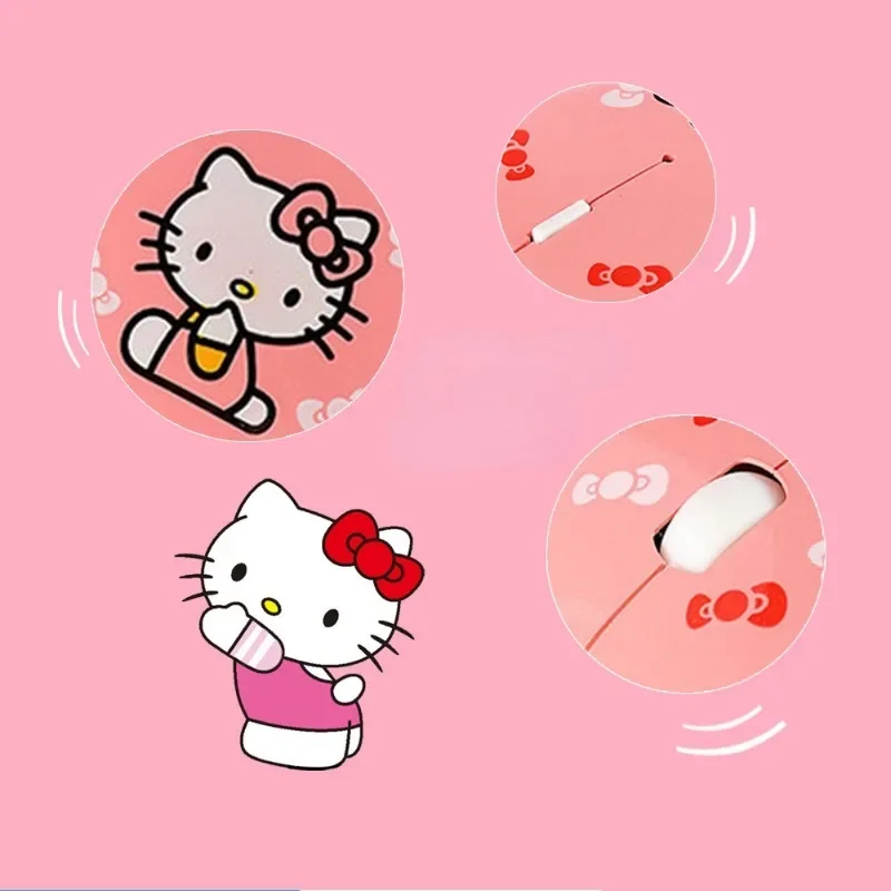 Sanrio Hello Kitty Wireless Mouse 2.4G Bluetooth Kawaii Ultra-thin Silent Gaming Mouse for IPad Computer Laptop PC Girl Kid Gift