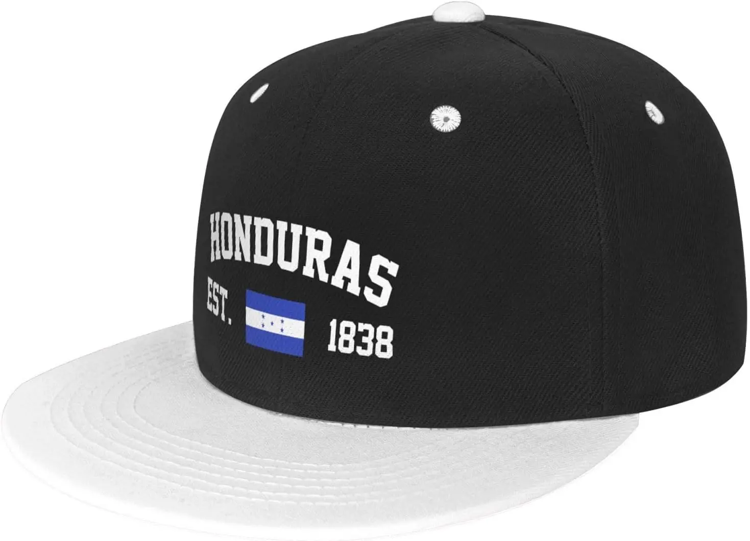 Flaga Honduras Snapback z płaskim daszkiem kapelusz czapka regulowana dla patriotycznych mężczyzn biały