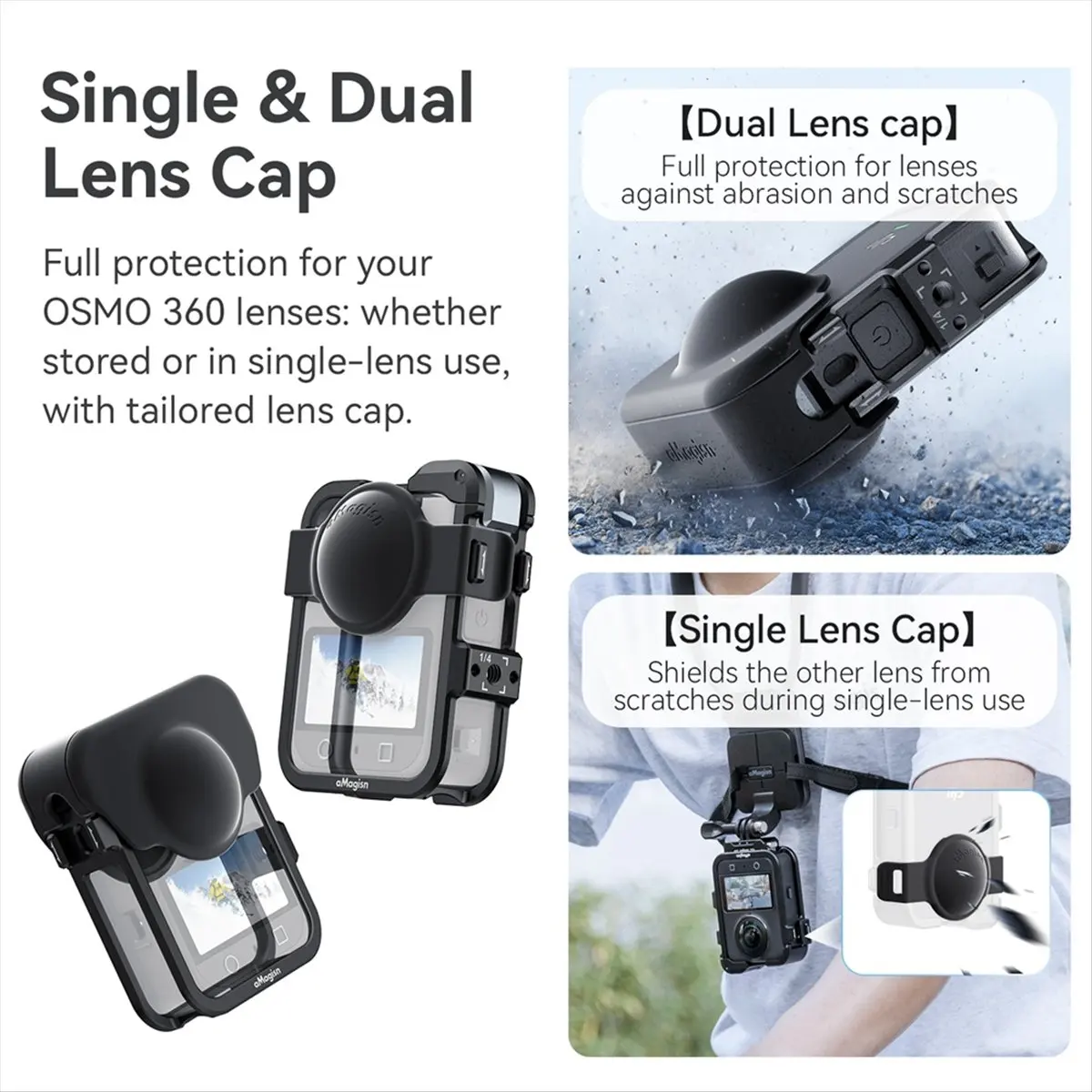 【▶♦△POPULAR PICK】 Metal Cage Frame for 360 Quick Release Full Protective Frame Cold Shoe Mount with Lens Cover A