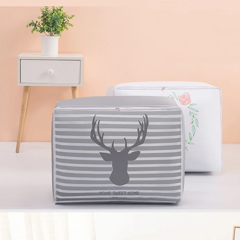 

Quilt Clothes Storage Bag Big Capacity Duvet Blanket Sorting Bags Dustproof Closet Under-Bed Storage Moisture Proof Organizer