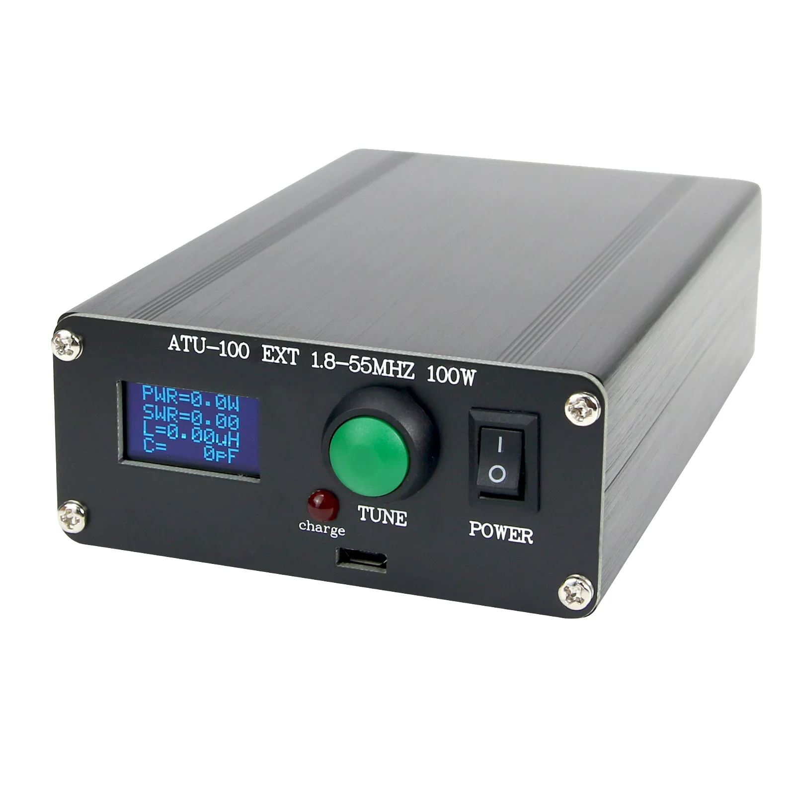 ATU-100 Automatic Antenna Tuner OLED Display 1.8-50MHz 3.2 Firmware Programmed Open Source Shortwave