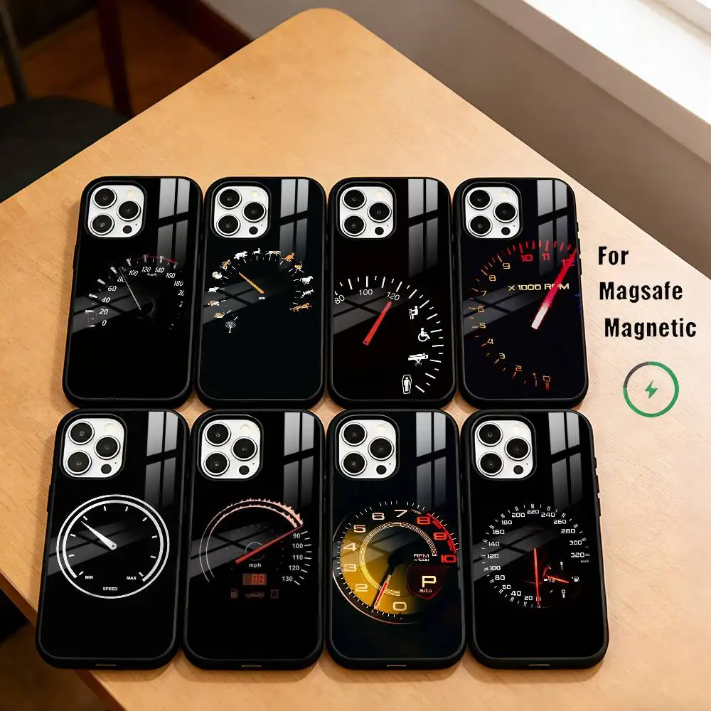 C-Cool S-Speedometer Phone Case For iPhone17,16,15,14,13,12,11 Plus,Pro Magnetic For Magsafe Wireless Charging
