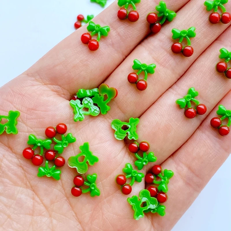 100Pcs 3D Resin Nail Charms Cherry Serie Sterren Nail Onderdelen Accessoires Kawaii Diy Nail Art Decoratie