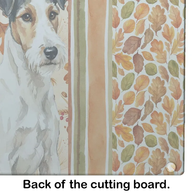 

Гладкая стеклянная разделочная доска Fox Terrier на холодильнике, декоративная кухонная доска из закаленного стекла для резки или сервировки