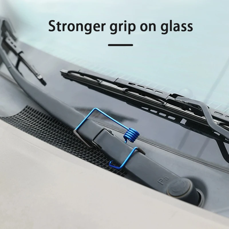 Universal Car Wiper Blade Booster Spring Alloy Windshield Wiper Enhancement Strip Clear View 2Pcs