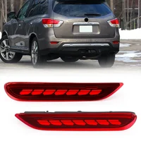 Para Nissan x-trail T32 Rogue Qashqai J11 Leaf Pathfinder Infiniti Q50 QX60 JX35 2014 2015 2016 luces LED reflectoras de parachoques trasero