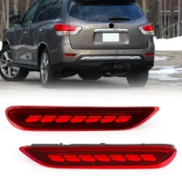 For Nissan X-trail T32 Rogue Qashqai J11 Leaf Pathfinder Infiniti Q50 QX60 JX35 2014 2015 2016 LED Rear Bumper Reflector Lights