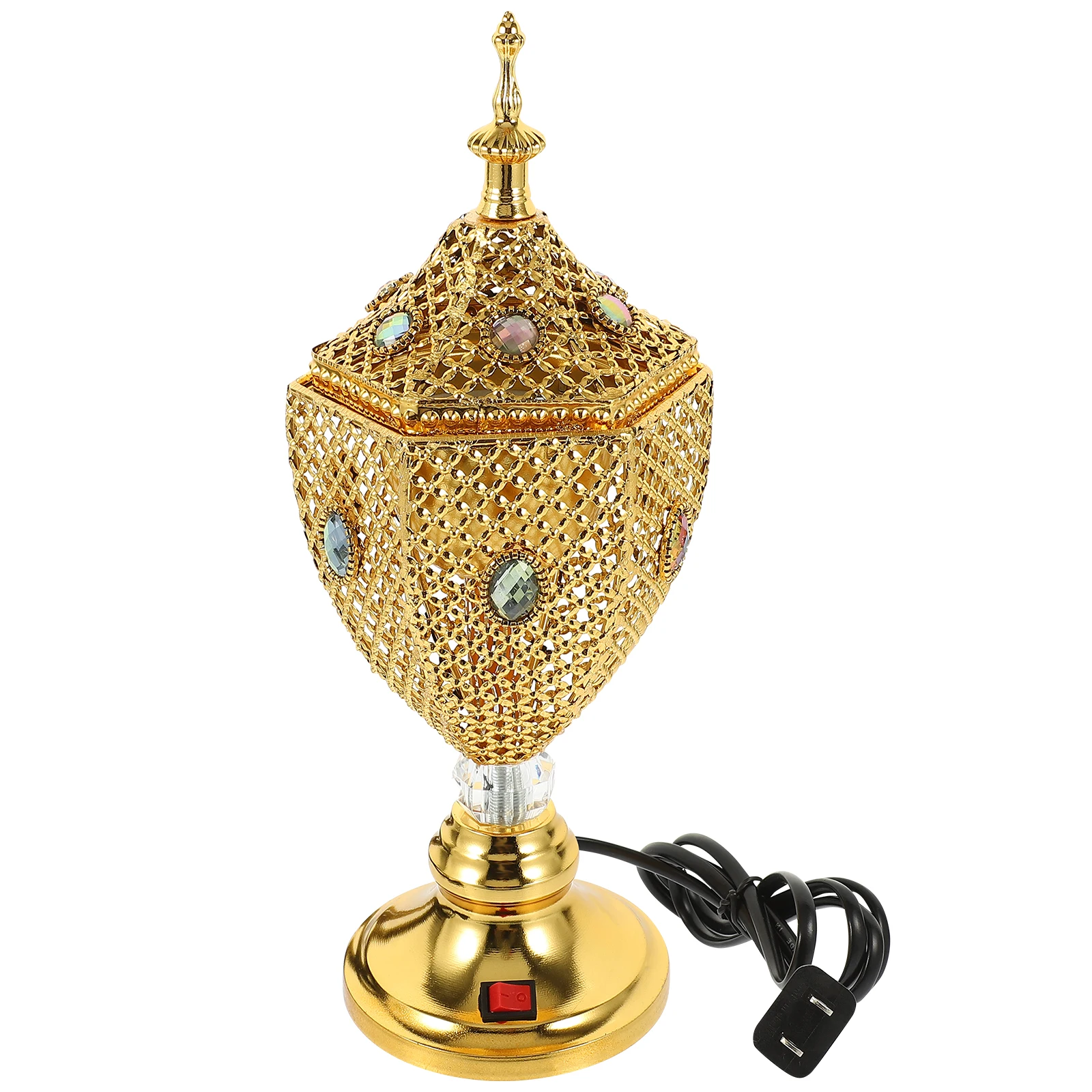 

Plug in Electric Censer Burner Metal Incense Holder Home Decoration Stress Relief Air Purifier Us Plug