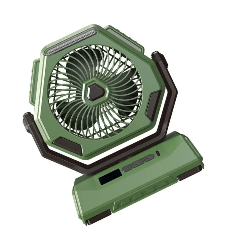 Ventilador Ventilador pequeno silencioso USB com luz LED Ventilador elétrico recarregável