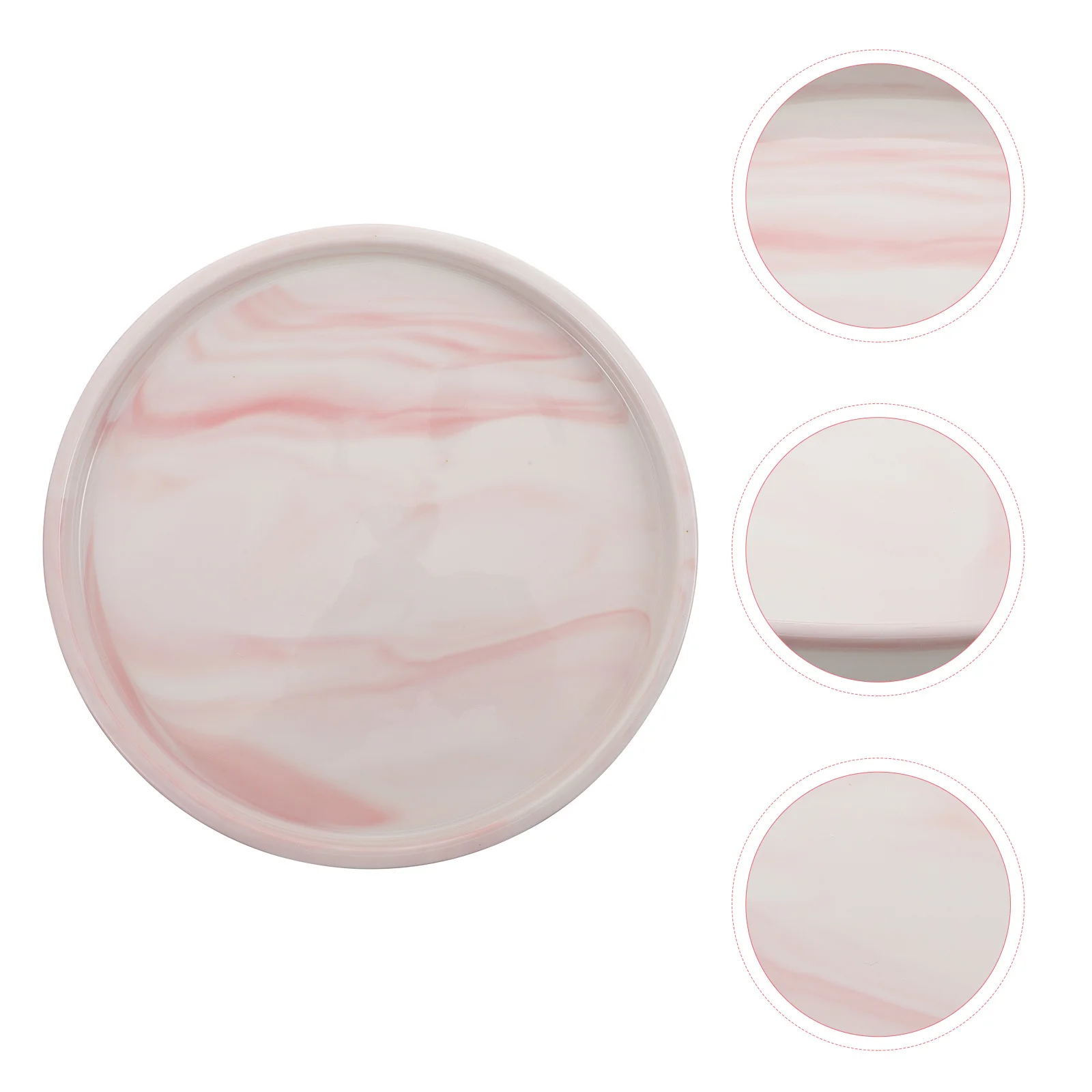 

1Pcs Marble Storage Tray Ceramic Jewelry Plate Small Organizer for Cosmetics Desk Sundries Holder Sundries Tray