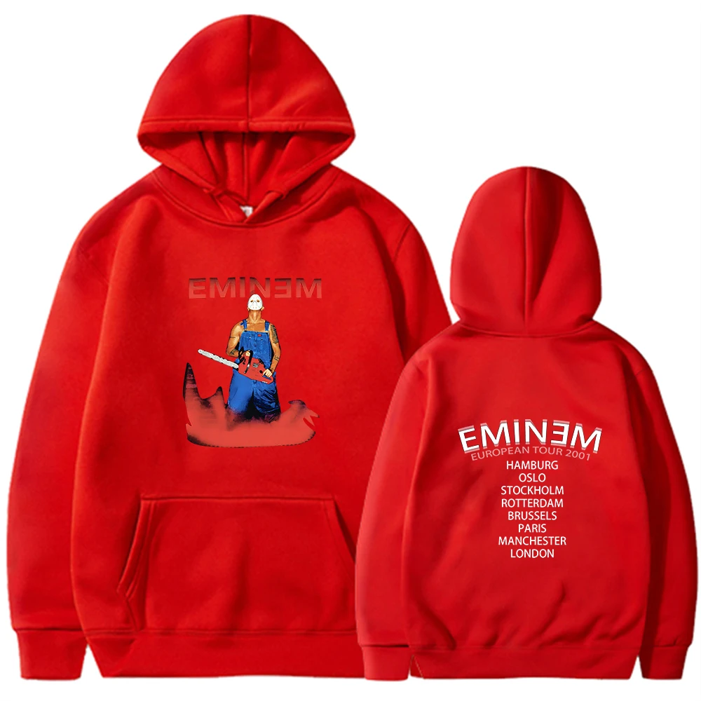 Eminem Men's and Women's Hooded Sweatshirt Rick Funny Design Long Sleeve Sweater Harajuku Retro Style Fashion 2023