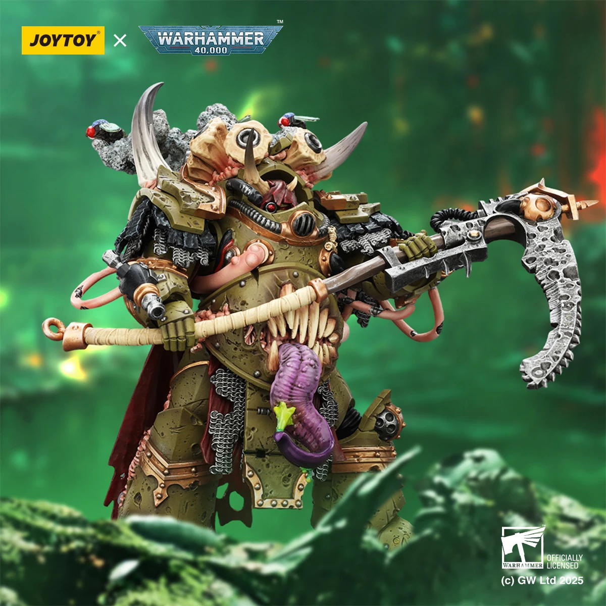 

JOY TOY Warhammer 40K 1/18 Death Guard Deathshroud Terminator Champion with Manreaper and Plaguespurter Gauntlets Action Figures