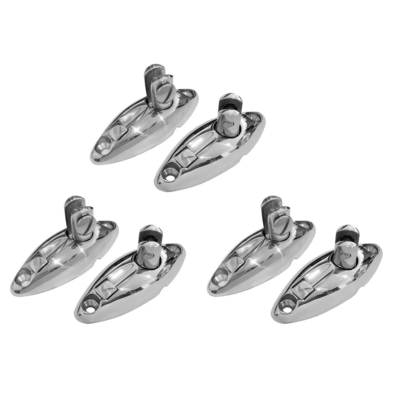 

3X Quick Release Bimini Top Swivel Hinge Deck Side Mount 316 Stainless Steel Top Swivel Hinge Deck Side Mount