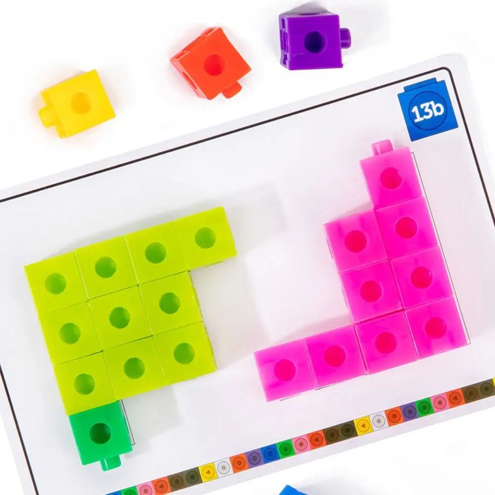 Montessori Cube Puzzle Building Blocks Multilink Learning DIY Building Blocks Cube Toys Model Counting Stacked