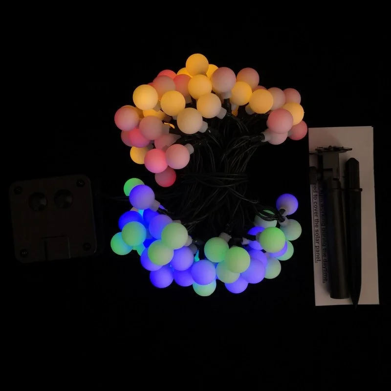 

Solar String Lights IP65 Outdoor Fairy Light 100 LED Frosted Globe For Halloween Christmas Party Garden Decoration 8 Modes