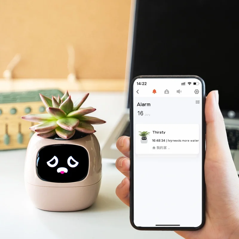 IVY Plant Cute Pet Robot Electronic Pet Flower Pot Healing AI Electronic Toy Creative Holiday Gift