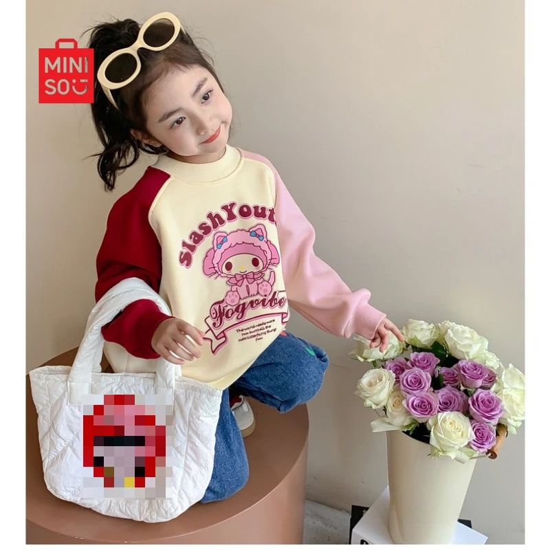 

2025 Girls Hoodie, Cartoon Print Long Sleeve Top for Toddlers & Kids Fashion Fall Wear