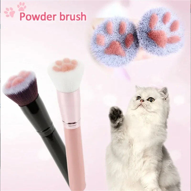 Dropship Cat Claw Shape Makeup Brushes Cute Powder Brush Cosmetics Foundation Powder Blush Eyeshadow Concealer Brush Beauty Tool