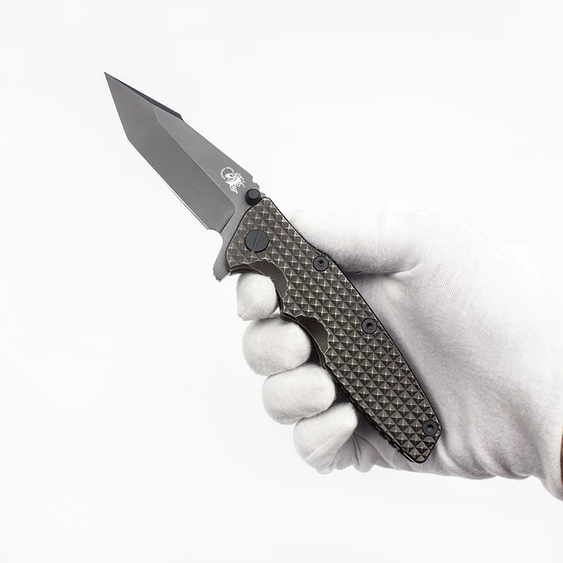 EVIL EYES Custom Hinderer Eklipse Folding Knife Anti Friction DLC CPM 20CV Blade Ti Handle Pocket EDC Outdoor Survival Tools
