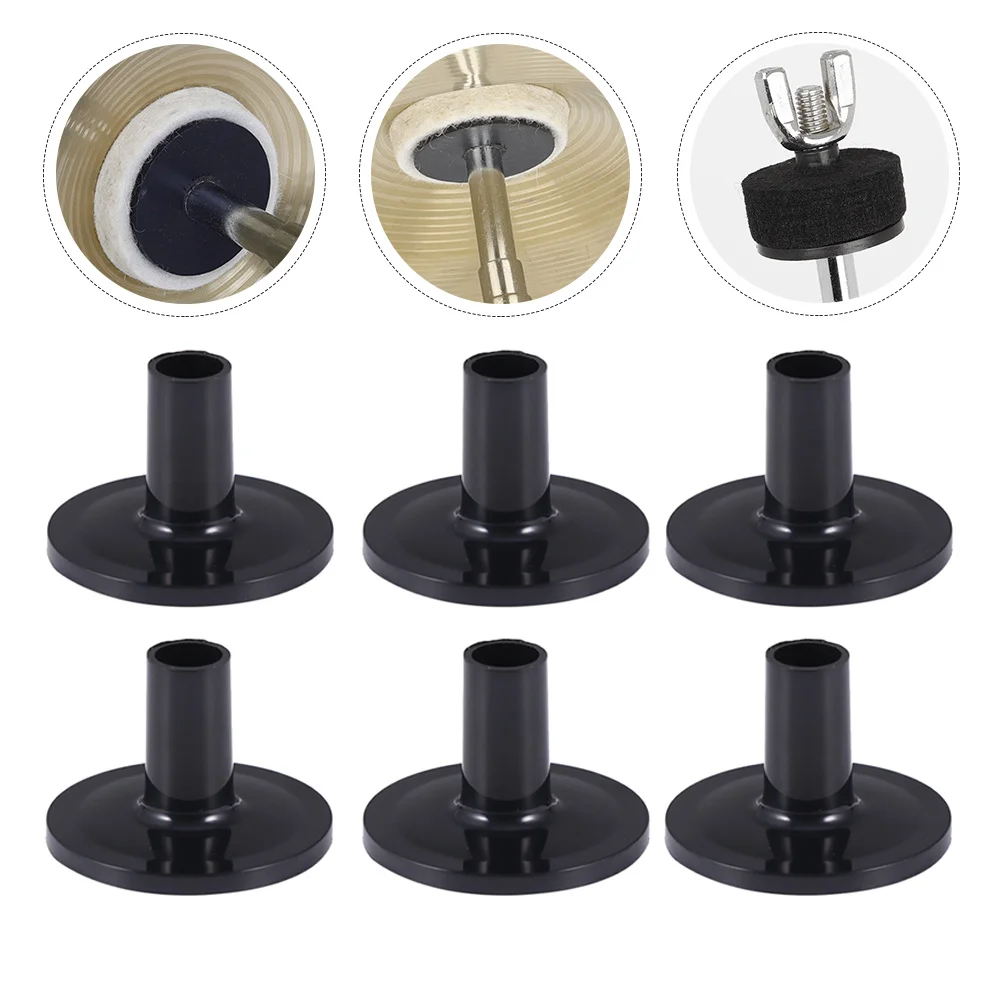 

10Pcs Casing Tools for Drum Cymbals Exquisite Workmanship Reasonable Structure Professional Practical Black Drum Cymbal Sleeves