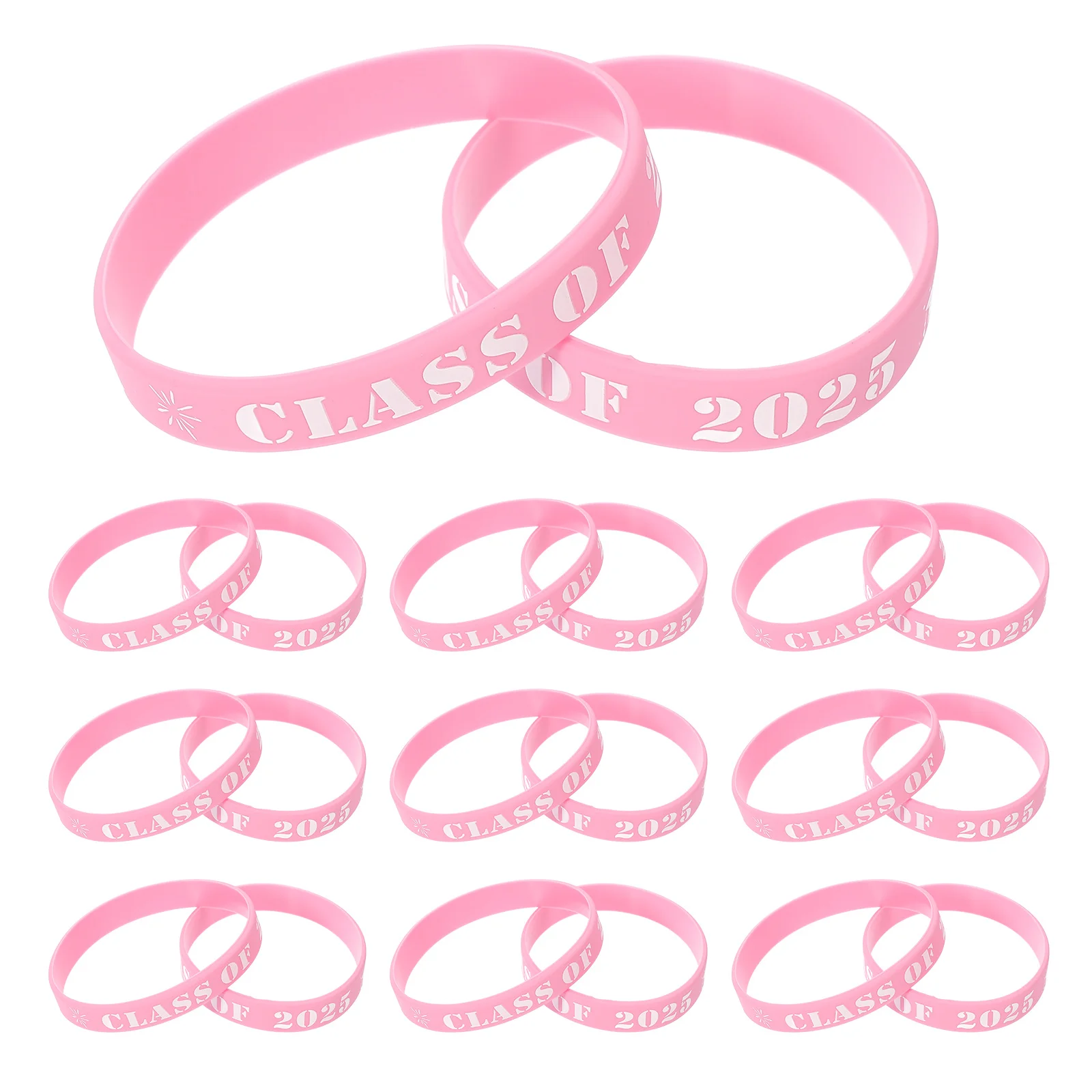 

25 шт. Браслет для выпускного Школьные принадлежности Браслеты Силиконовые розовые декоративные