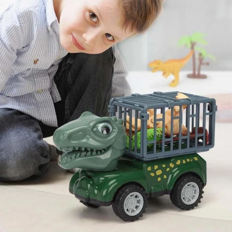 

Набор игрушек-грузовиков для мальчиков — грузовик-монстр T-Rex на тему динозавра и автомобиль с откатным механизмом