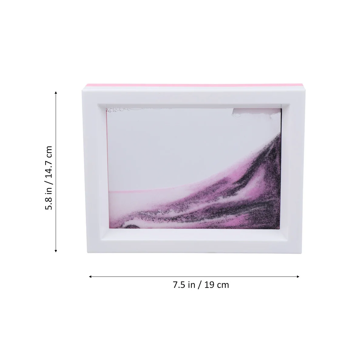 1 قطعة ثلاثية الأبعاد الرمال المتحركة اللوحة مكتب الديكور تدفق ديكور للمنزل طاولة مكتبية مكتب أسود أبيض وردي رسم سقوط الرمال الرمال الفن #6