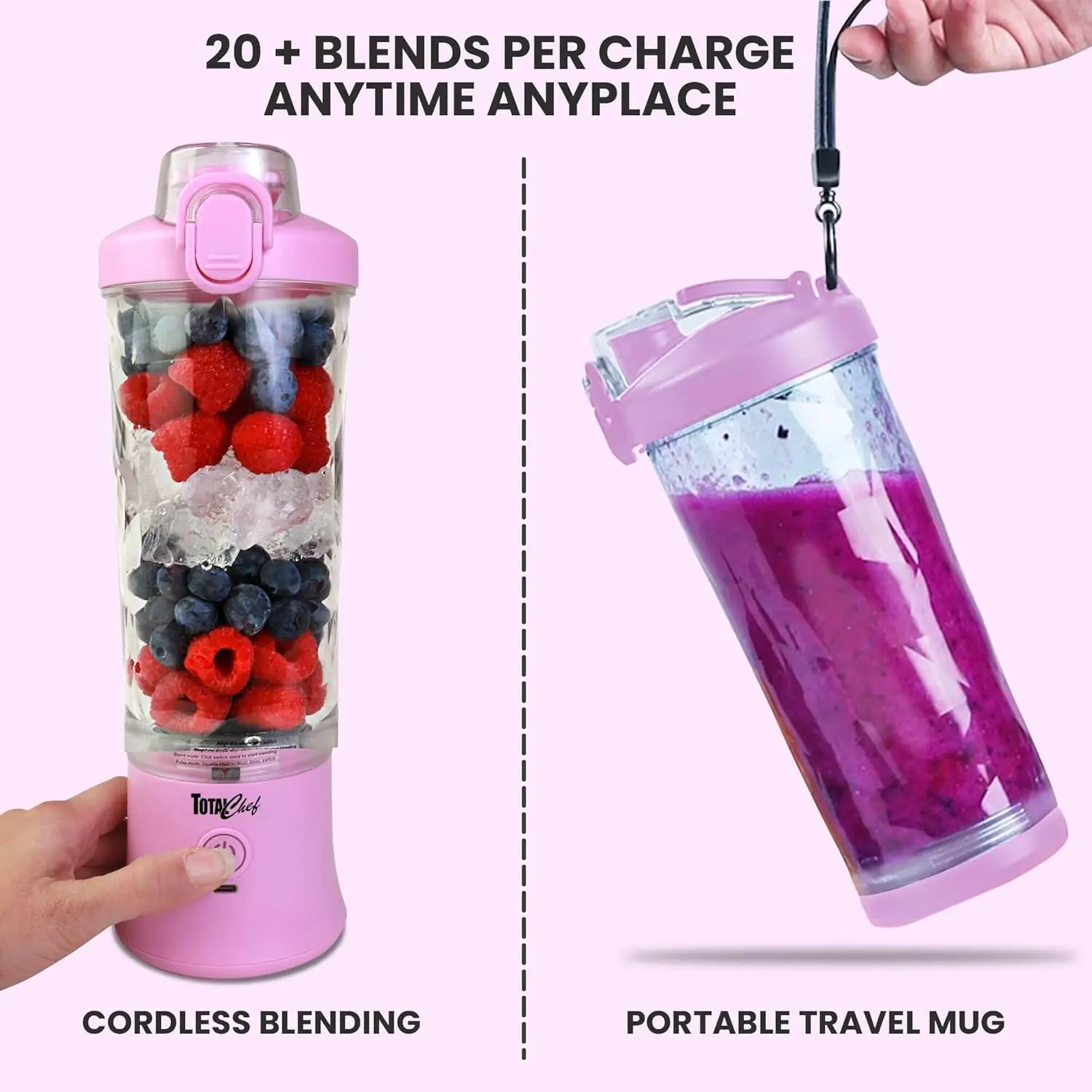 USB Portable Blender - 20oz Lilac 3