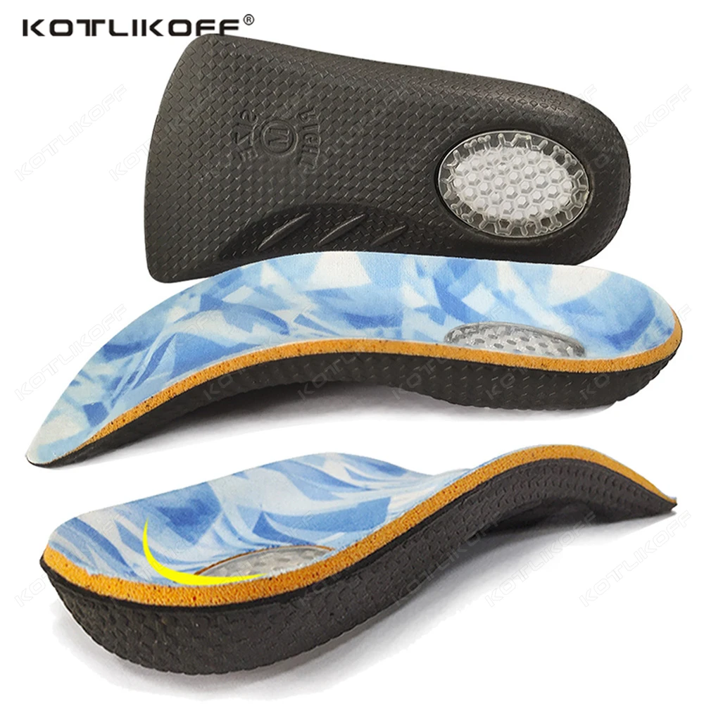 1/2 paires de demi-semelles orthopédiques EVA, pieds plats/XO, soins des jambes, soulagement de la fasciite plantaire, talon antidérapant, adapté aux sports quotidiens KOTLIKOFF