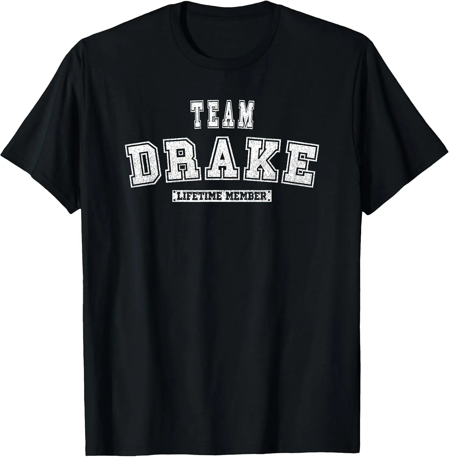 Team Drake Lifetime Member Family Last Name T-Shirt Halloween Loose-Fit Pure Cotton Short-Sleeve Top – Stylish, Breathable, Plus-Size – Christmas Gift