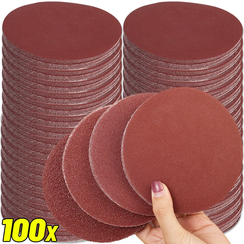 

125mm Self-Adhesive Sanding Disc Wood Metal Polishing Sandpaper 60-800 Grit Sandpapers for for Drill Grinder Abrasive Tools