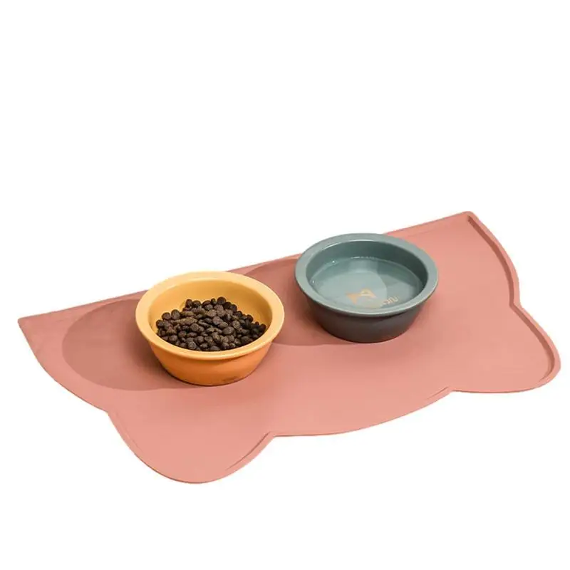 Dog Cat Food Mat Top Grade Cloud Silicone Feeding Mat Pad Non-Skid Spill Proof Pet Feeding Mat For Food And Water Easy To Clean