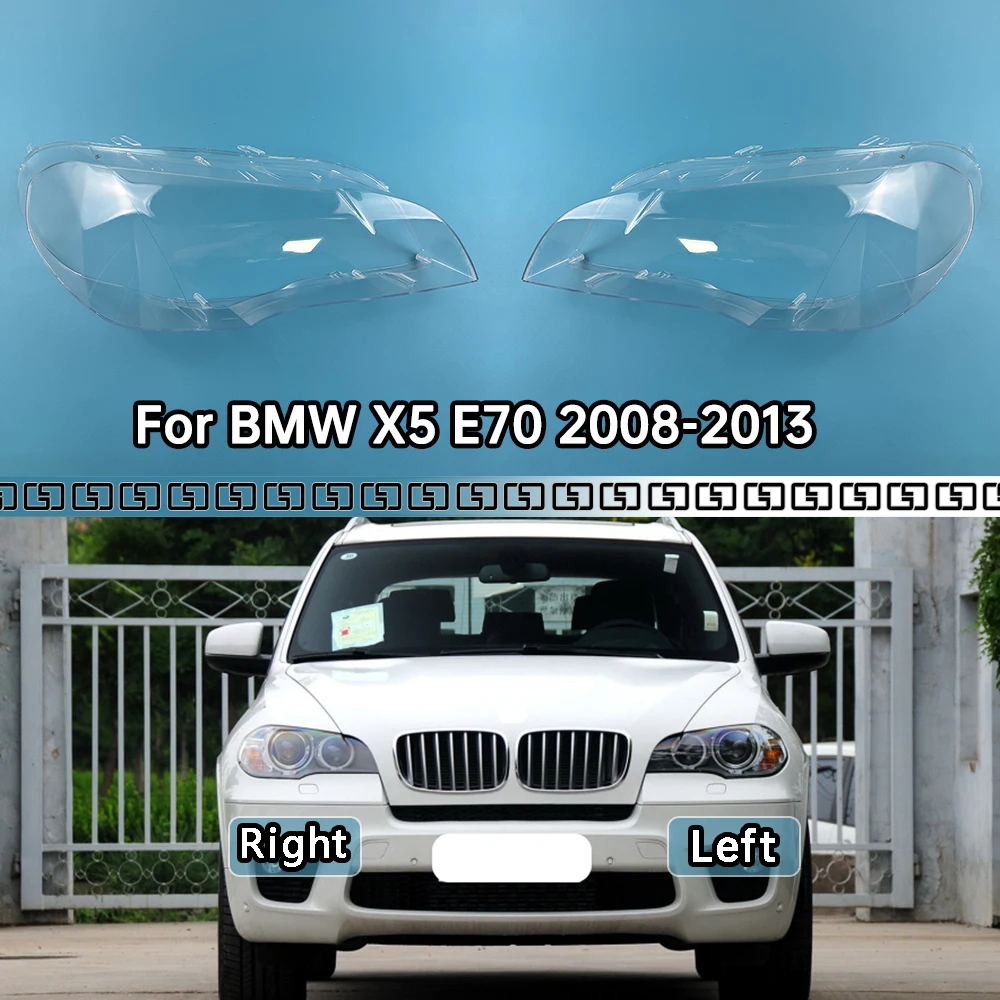 

For BMW X5 E70 2008-2013 Headlight Cover Headlamp Shell Lens Lampshade Transparent Shade Mask Plexiglass