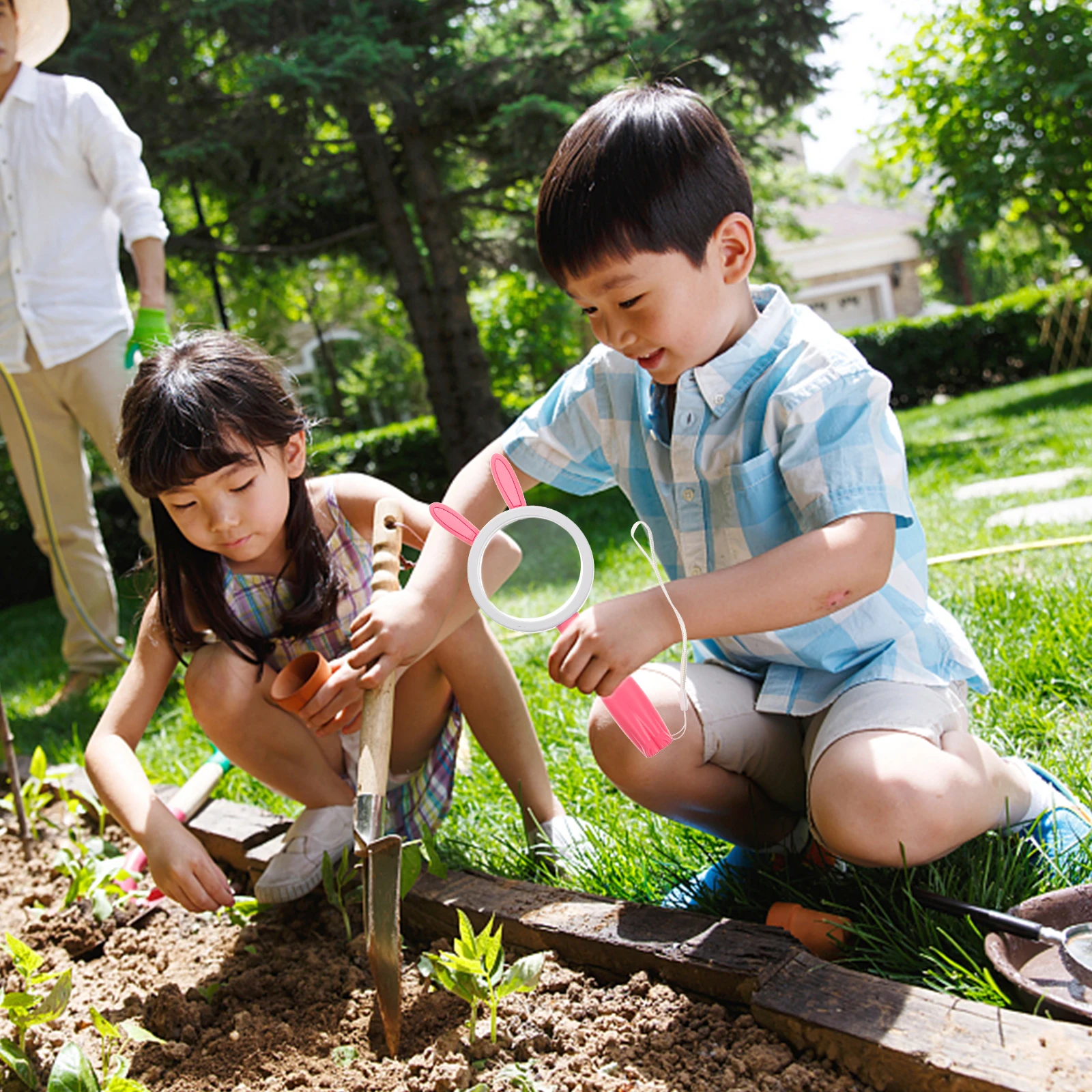 

H held Magnifying Glass Kids Toy Durable ABS Acrylic Material Insect Observation Science Learning Tool Outdoor Set