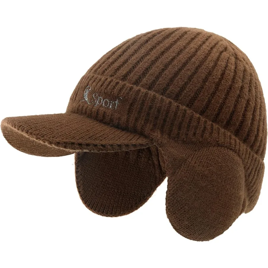 

Шапка BAVST для мужчин, вязаная шапка, женские зимние шапки, мужские эластичные шапки, уличные шапочки, утеплители для ушей на флисовой подкладке