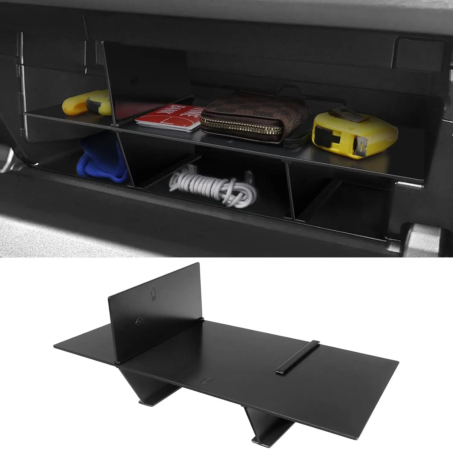 

Glove Box Organizer Compatible with Toyota 2010-2024 4Runner Accessories Center Console Organizer Insert Compartment Tray