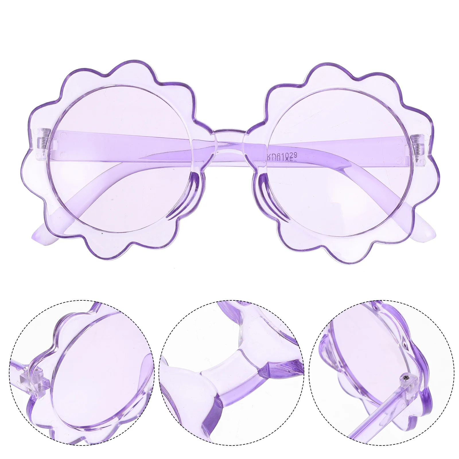 

Flower Sunglasses Round Uv Protection Lightweight Fashion Eyewear for Cosplay Holiday Street Snap Beach Use