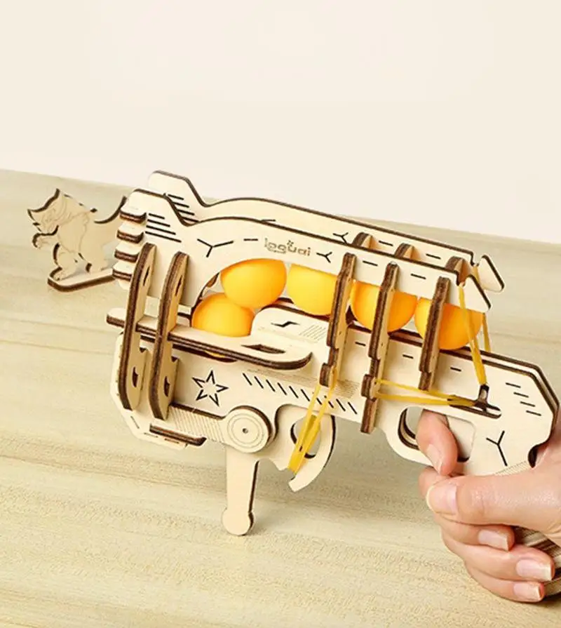 3D Wooden Puzzle For Kids Diy Wooden Model Kits Teens Puzzle Toys 3D Puzzle Wood Gun Set Exquisite Birthday Gift For Children