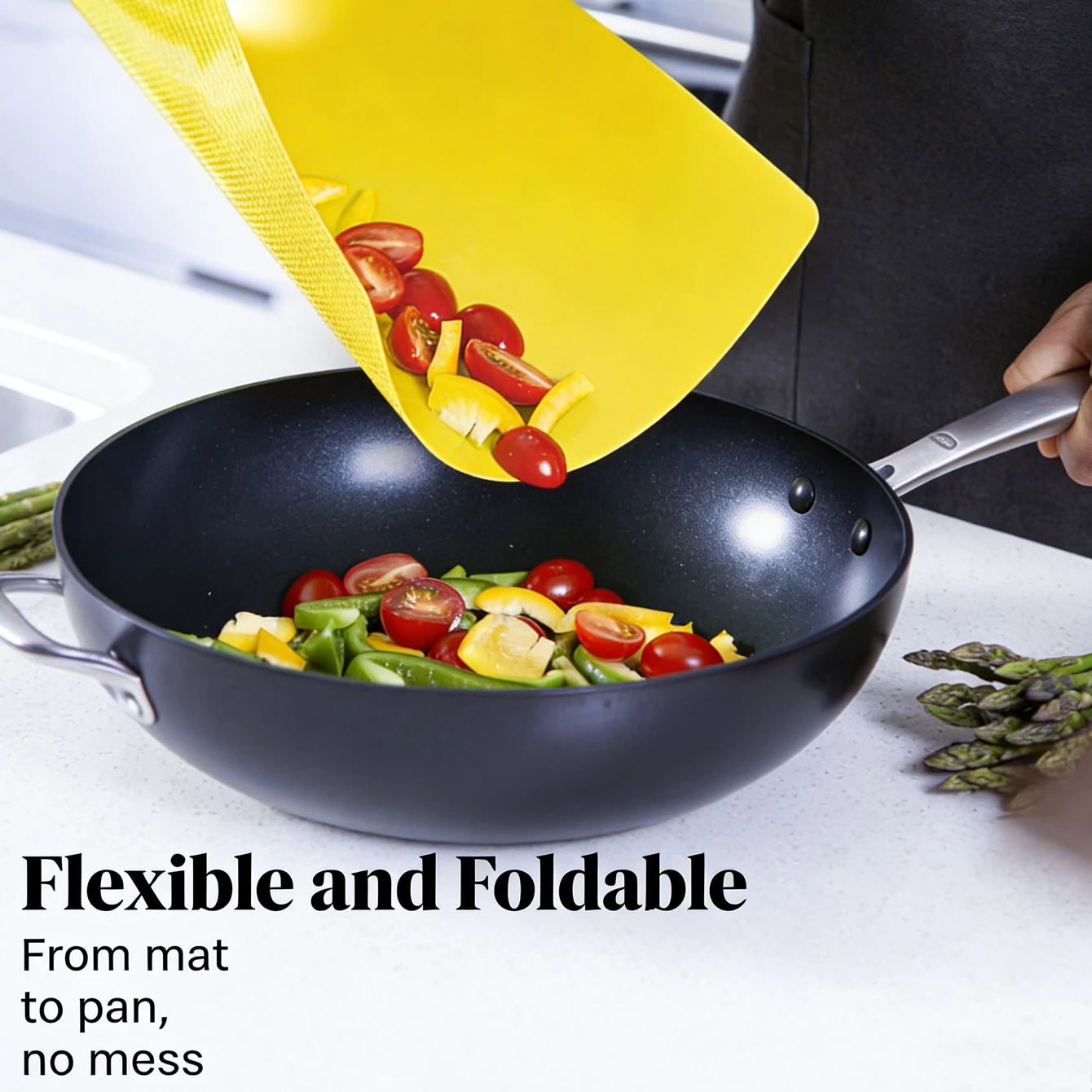 Icon style placemat, flexible plastic colored mat, cutting board, BPA free, non porous, non slip back, 4-piece set view 6