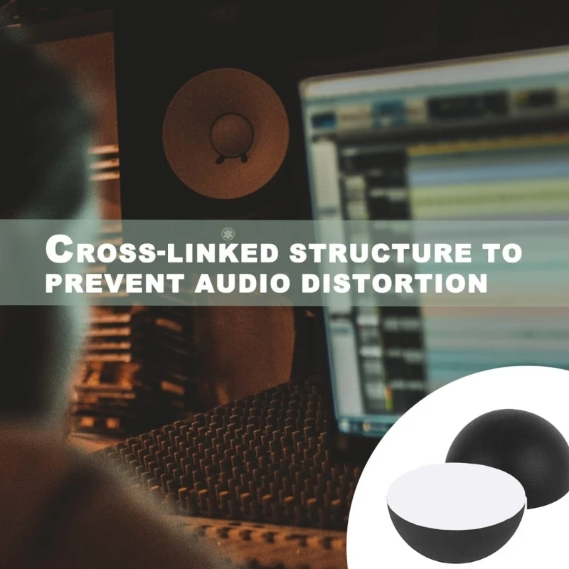 B2EF 4pcs Almohadilla pies absorbiendo choque 30 mm para amplificadores amortiguadores vibración silicona con