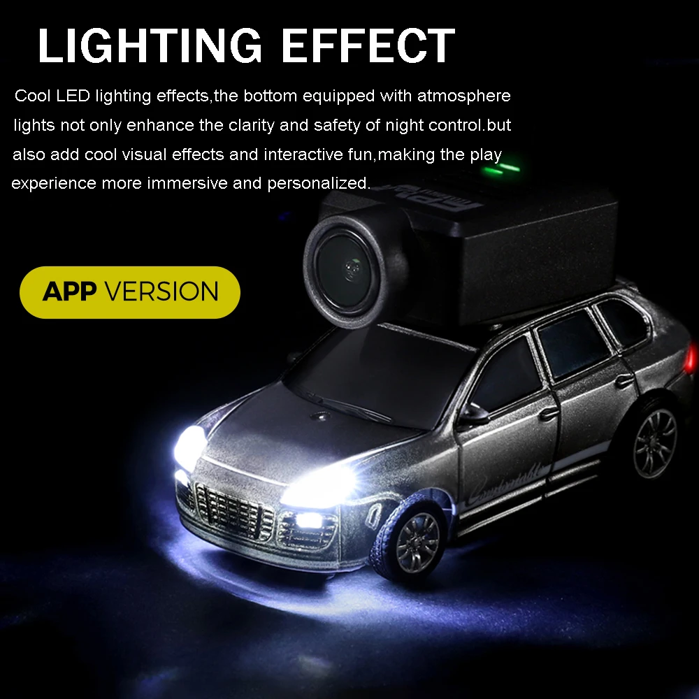 WLtoys 1/64 كاميرا FPV RC كاملة النطاق إصدار تطبيق السيارة عملية الهاتف 2.4G مطابقة تلقائية مع نقل الصور WIFI HD