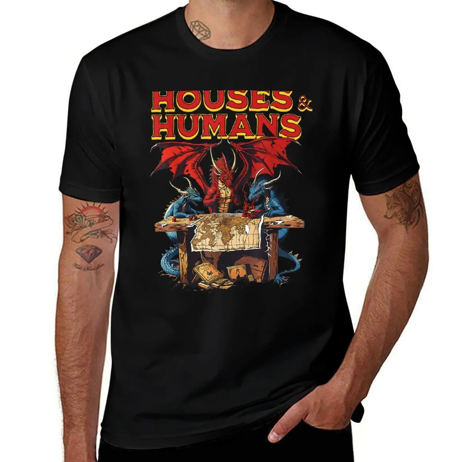 

Houses and Humans – Retro 90s Funny Gamer Design T-Shirt t shirts for man pack white mens graphic t shirts T-Shirt