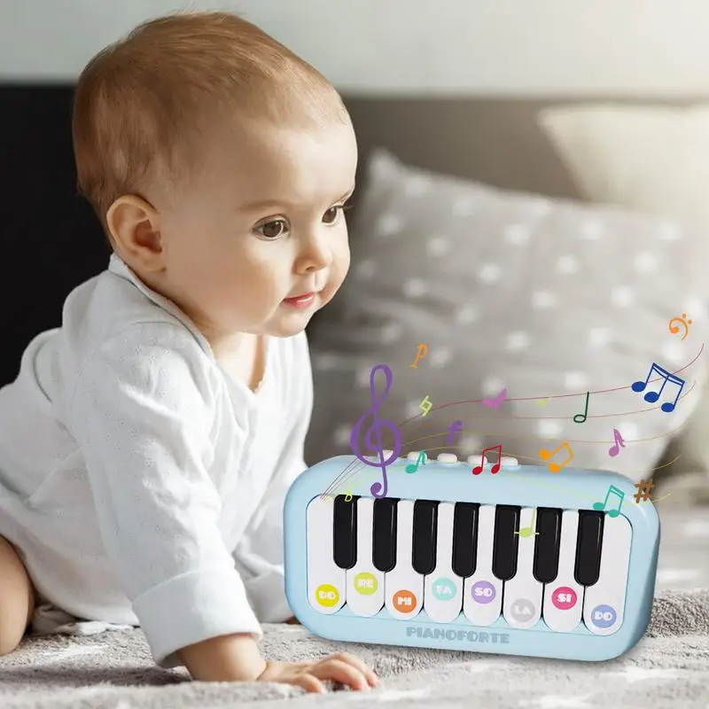 Kids Keyboard Toy Pocket-Size Piano Instrument Toy Educational Electric Piano Toys Interactive Music Keyboard Toy With Light For