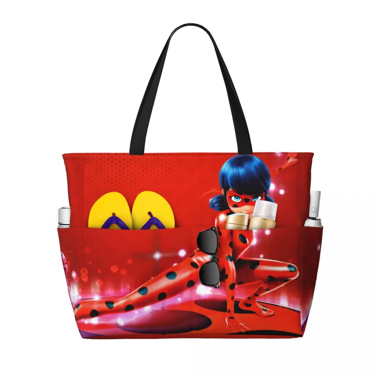 Miraculous Ladybug Large travel bagWaterproof Tote Beach Bag Large Capacity Travel Shopping bags