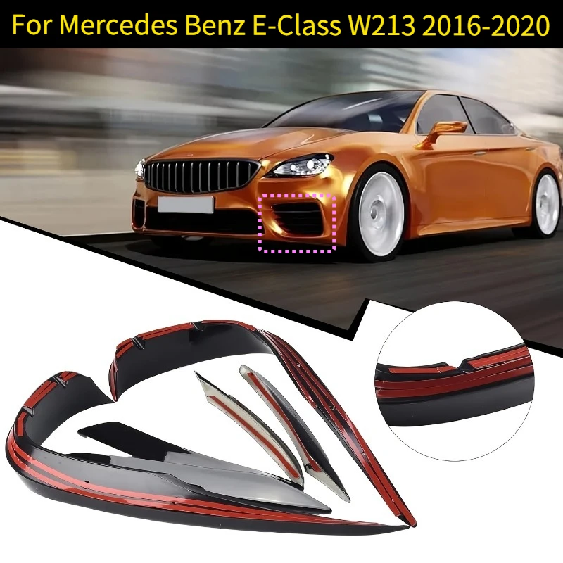 

Передний бампер, сплиттер, спойлер + противотуманный светильник, декоративная накладка для Mercedes Benz E-Class W213 E200 E300 E260 2016-2020