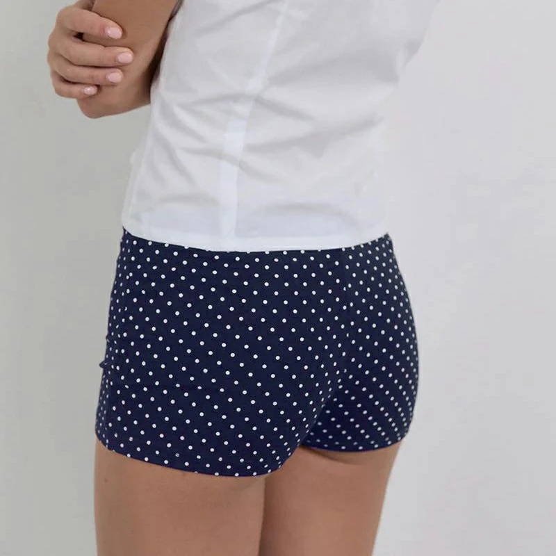 Combhasaki Pantaloni da donna con stampa a pois Vita bassa Elastico in vita Micro pantaloncini Carino Y2k Loungewear Boxer per uscire Mini pantaloncini