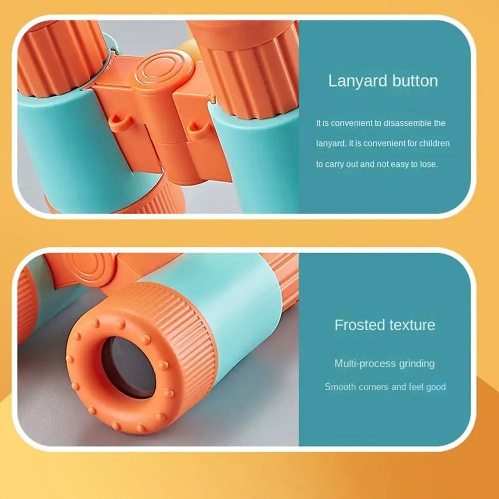 탈착식 어린이 쌍안경 망원경, 호루라기 포함 과학 탐구용 토끼 망원경, 플라스틱 만화 어린이 망원경