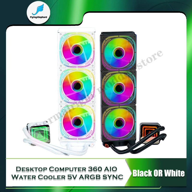 Desktop Computer 360 AIO Water Cooler 5V ARGB SYNC Infinitely Mirror Fan Optional For LGA1200 1700 AM4 AM5 Radiator