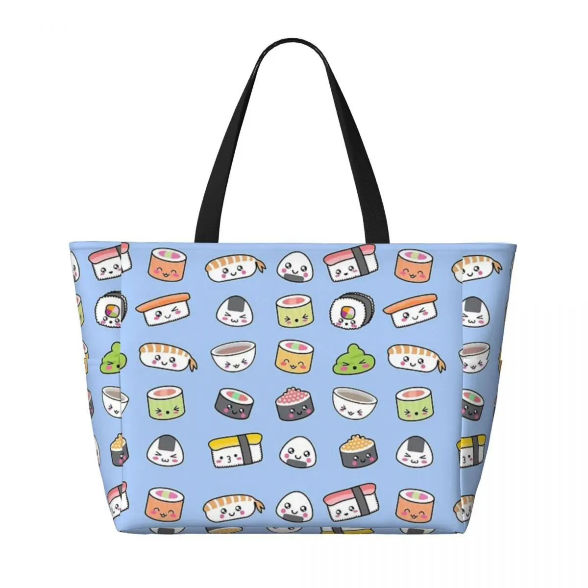 Happy Kawaii Sushi Beach Travel Bag, Tote Bag Retro pratico viaggio regalo di compleanno modello Multi-stile